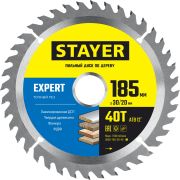 STAYER Expert, 185 x 30/20 мм, 40Т, точный рез, пильный диск по дереву (3682-185-30-40)