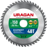 URAGAN Expert, 150 х 20/16 мм, 48Т, пильный диск по дереву (36802-150-20-48)